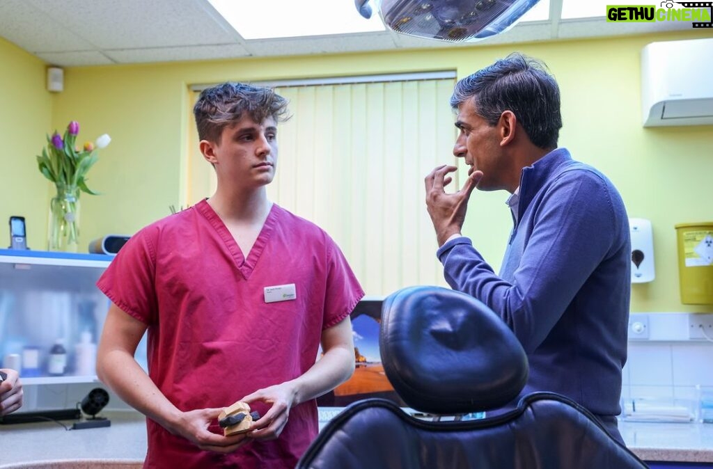 Rishi Sunak Instagram - I want everyone to be able to get a dentist appointment when they need one. In Newquay today I spoke to local dentists about how we’re supporting them to make that happen. We’ll deliver an extra 2.5 million dentist appointments over the next year - making sure those who need an appointment most get the care they need.