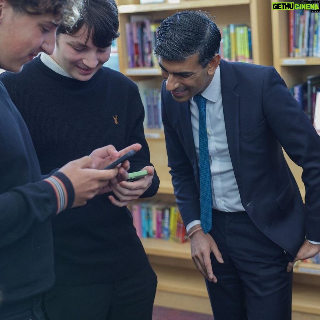 Rishi Sunak Instagram - Today I met students and staff at a Jewish school in London to show my solidarity with the community. I am doing everything in my power to keep Jewish people in the UK safe, including through extra @cst_uk funding and giving our police forces the tools and guidance they need to protect Jewish people on our streets. Antisemitism will not stand.