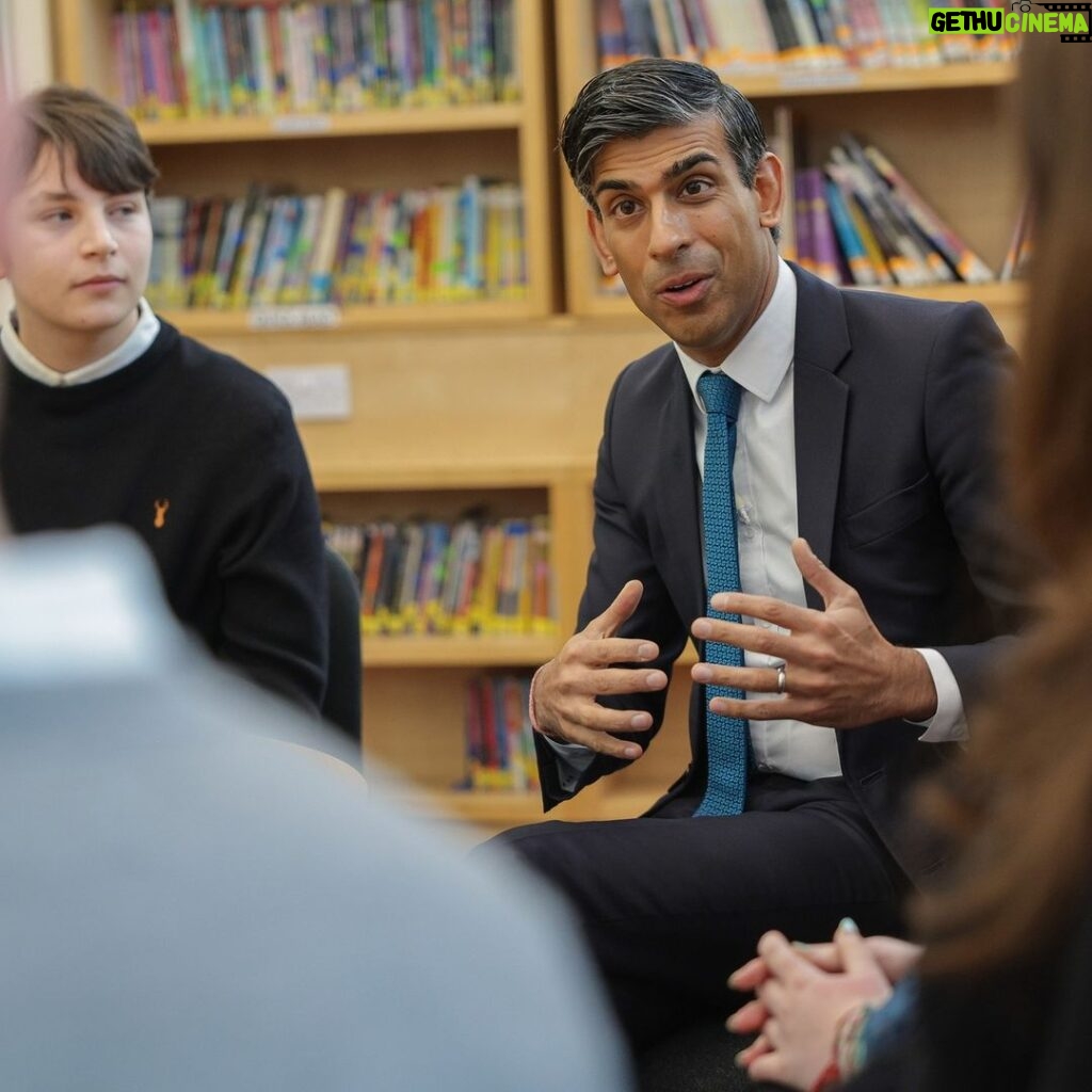 Rishi Sunak Instagram - Today I met students and staff at a Jewish school in London to show my solidarity with the community. I am doing everything in my power to keep Jewish people in the UK safe, including through extra @cst_uk funding and giving our police forces the tools and guidance they need to protect Jewish people on our streets. Antisemitism will not stand.