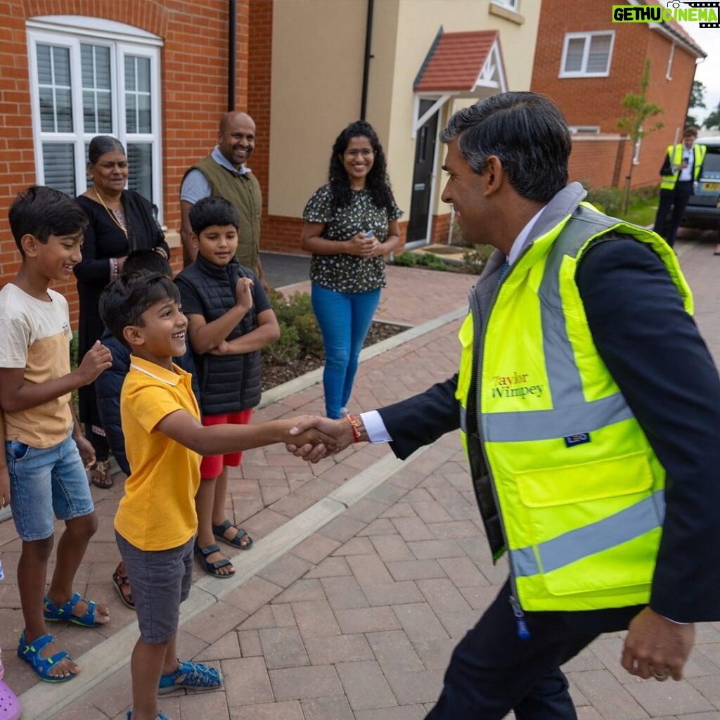 Rishi Sunak Instagram - I want to make the dream of homeownership a reality for more people. During a visit to Norwich today, I announced that we’re taking another step to achieving that by reforming old EU ‘nutrient neutrality' laws that prevent thousands of homes from being built here in the UK. These reforms will mean local communities get the homes they’ve been asking for while protecting Britain’s countryside. In total it could unlock up to 100,000 new homes - supporting more families onto the housing ladder and protecting Britain’s countryside. Norwich, UK