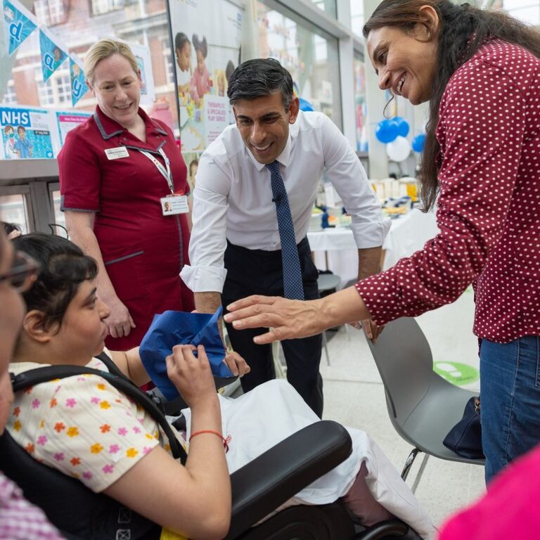 Rishi Sunak Instagram - I've said it before and I'll say it again: the people who work in the NHS are the people who make it what it is. That’s why we backed their plan to staff the NHS long into the future. Ahead of #NHS75 tomorrow, I dropped in to Evelina London Children’s Hospital to thank staff for their work.