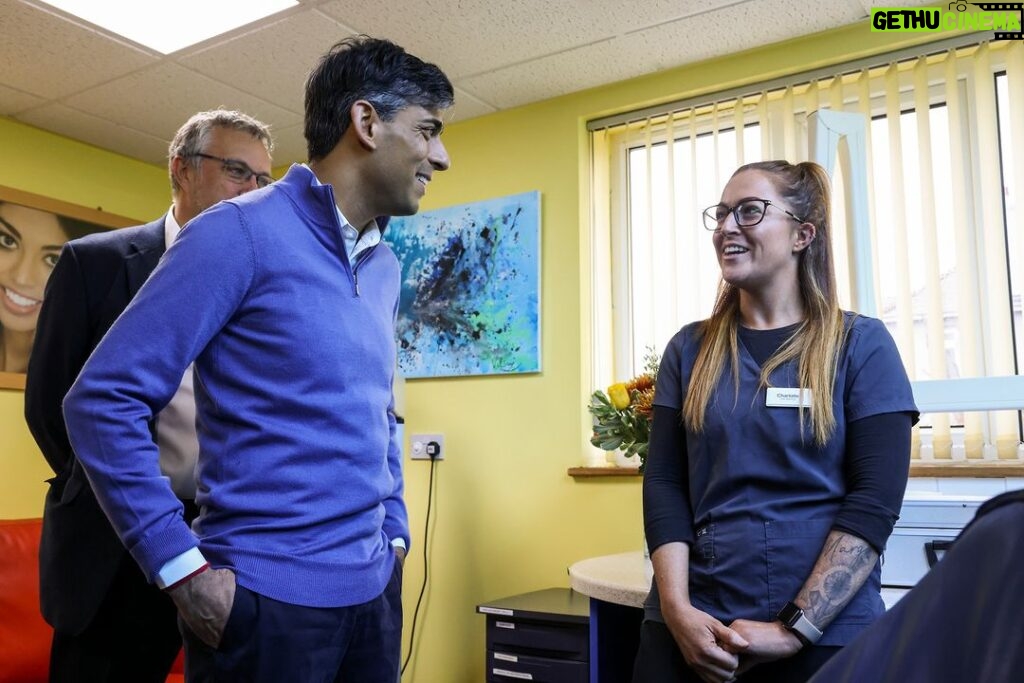 Rishi Sunak Instagram - I want everyone to be able to get a dentist appointment when they need one. In Newquay today I spoke to local dentists about how we’re supporting them to make that happen. We’ll deliver an extra 2.5 million dentist appointments over the next year - making sure those who need an appointment most get the care they need.