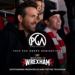 Rob McElhenney Instagram – Wow! @WrexhamFX has been nominated for a PGA Award in the Outstanding Producer of Non-Fiction Television category. Thank you to the @producersguild for the recognition! I am honored and proud of the entire team and crew. Thank you to the people of Wrexham for letting us tell your story! ❤️🏴󠁧󠁢󠁷󠁬󠁳󠁿