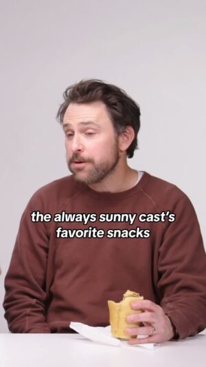 Rob McElhenney Instagram - All of @thesunnypodcast’s favorite snacks 🥖🥃🍝

Watch the latest episode of snacked now via the link in bio.