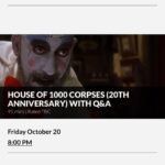 Rob Zombie Instagram – If you happen to be in Connecticut in October come on down to this special event at the Bantam Cinema @bantam.cinema 🎃🎃🎃🎃🎃🎃