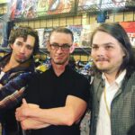 Robert Sheehan Instagram – Happy Chuck Day! It’s a new National Holiday. To commemorate the day I rubbed shoulders and more besides with @chuckpalahniuk ! Oh, and @gerardway was there too 🙃🥳❤️😈🥳 Golden Apple Comics