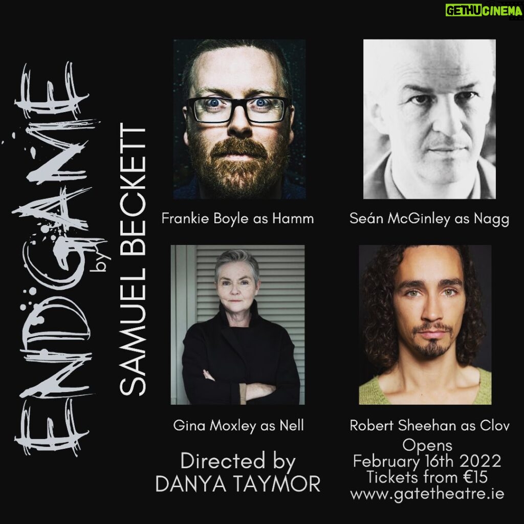 Robert Sheehan Instagram - Children of the Corn and other types of crops. I’m a bit slow on this one, but come see me, big @frankie_boyle, sexy Sean McGinley and moxie Gina Moxley in Samuel Beckett’s Endgame. It promises to be an odd night of theatre. G’wan. Gate Theatre