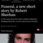 Robert Sheehan Instagram - Lads - Thrilled!! to read wan of my short stories printed in @irishtimesmagazine culture section - https://www.irishtimes.com/culture/books/funeral-a-new-short-story-by-robert-sheehan-1.4704886 Funeral - Give it a read see what ye think 😘 Thank you very much for printing, @irishtimesnews Ireland (country)