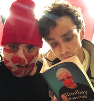 Robert Sheehan Instagram - Our books went on one date, now mine’s up the duff with a little plastic bag-headed foetus 🤬 #blindboypodcast