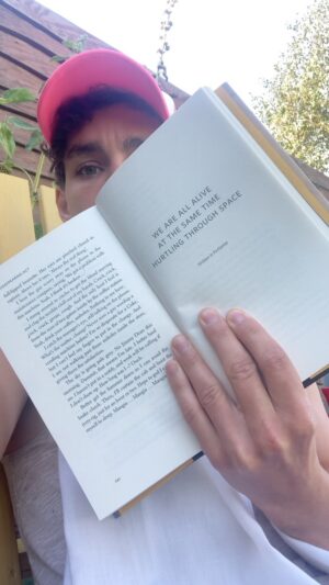 Robert Sheehan Instagram - First reading! From a short story called 
WE ARE ALL ALIVE
AT THE SAME TIME
HURTLING THROUGH SPACE

More to follow 🐙