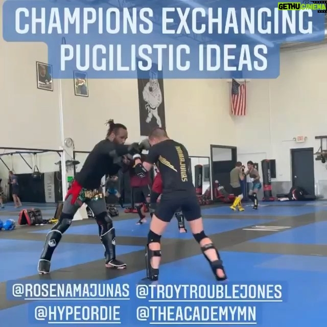 Rose Namajunas Instagram - Heavy weight strap is next 😭 thank u @troytroublejones for having control! 🙏#Repost @gregnelsonmma ・・・ When two great athletes train together it is always an exchange of creativity, discipline, fight IQ, savvy, skill, timing… it often brings out the best in each as they study and look for scoring opportunities while defending and evading the others attacks. It is an exchange of pugilistic ideas. #sparring #kickboxing #muaythai #mma #timing #distance #footwork #offense #defense #skills #exchange #creativity #discipline #champions #testyourself #pugilism #growthmindset #buildeachotherup #team #teamwork @theacademymn @rosenamajunas @troytroublejones @hypeordie @cswassociation @worldthaiboxingassociation @pedrosauer_bjja @francisfongacademy