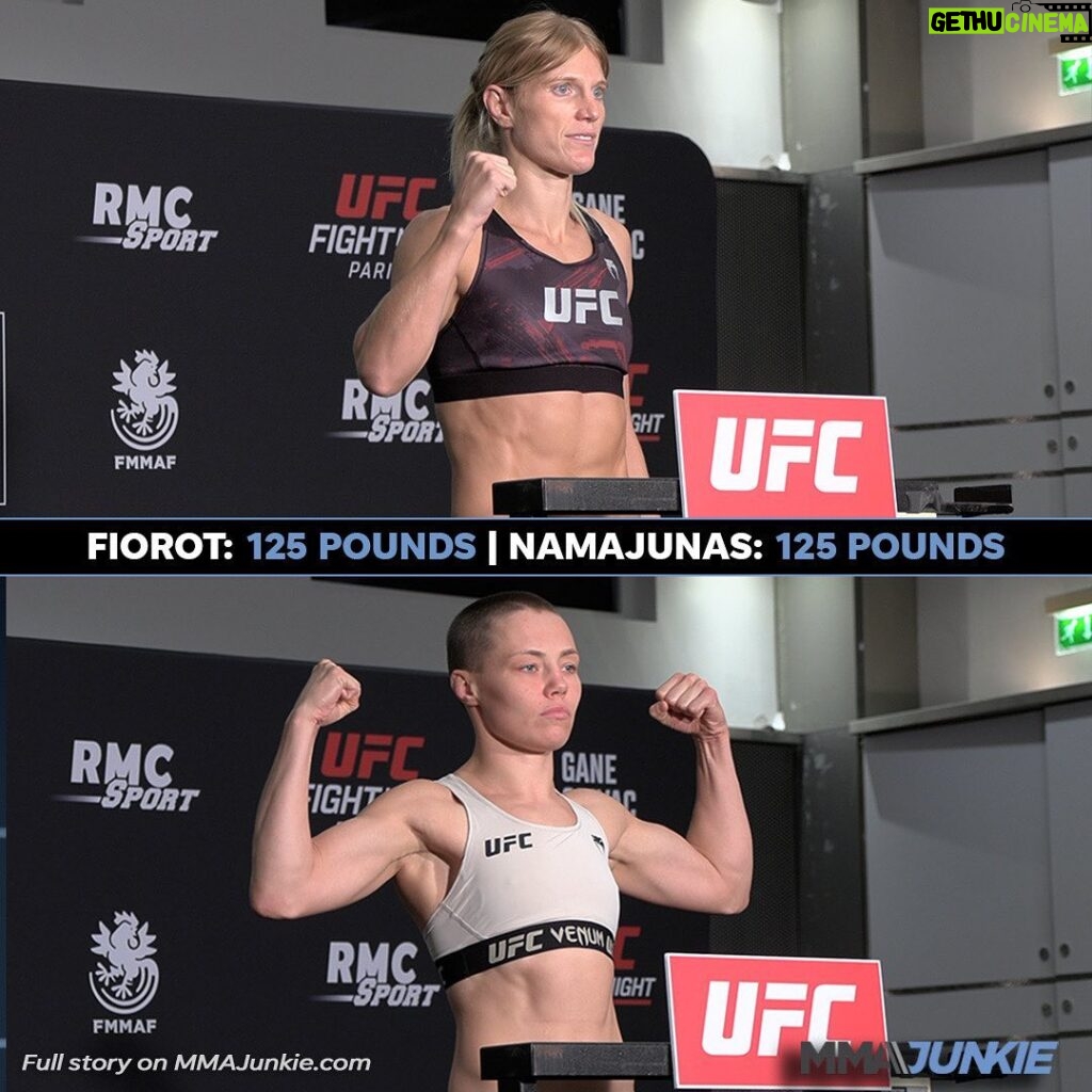 Rose Namajunas Instagram - Rose Namajunas was first to the scale, and Manon Fiorot followed right behind her. 👀 #UFCParis🇫🇷 🔗 FULL WEIGH-IN RESULTS IN BIO