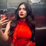 Roshni Walia Instagram - Halloween has already started for me Ps - this ain’t my main look ;) . . . #halloween #halloweenbegins #october #favourite #red #vampire #roshniwalia 🔚