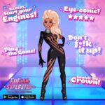 RuPaul Instagram - OFFICIAL #DragRace mobile game @rdrsuperstar 🏁#RDRSuperstar