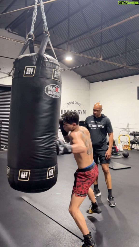 Ryan Garcia Instagram - Practice Makes Perfect 🔥😤 The grind with @derrickdjames1 DECEMBER 2nd we come with vengeance 🥊