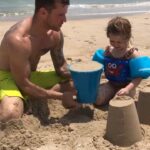 Ryan Phillippe Instagram - we out here sand castlin Bethany Beach, Delaware