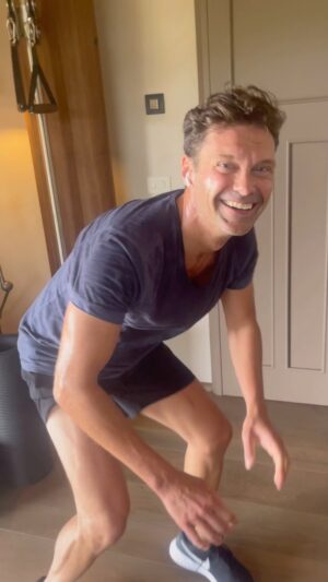 Ryan Seacrest Instagram - Note to self: longer shorts and lock the door 
#happyfriday