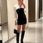 Rym Renom Instagram - J’ai retrouver ces photos dans ma gallérie de mon téléphone , j’avais passé une super soirée avec mes copines pour fêter l’anniversaire dans notre amie à Paris 🤍 Une note sur 10 pour cette tenue ? ✨