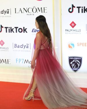 Saba Mubarak Instagram - I’m obsessed with this look thank you !  Styled by: @yasmineeissa
Dress: @hassidrissofficial
Shoes: @renecaovilla
Jewellery: @jude.benhalim
Makeup: @bysaraerian
Hair: @alsagheersalons