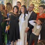 Sahar Al Sayegh Instagram - الف مليون مبروك حبيبتي بتول وهاني ربنا يسعدكم ويهنيكم ويفرح قلبكم تستاهلوا كل الخير❤️❤️ Dress by the most talented @basma_sleem_couture Hair by salwa ahmed Bag by @su_lugar_women Make up by john bahy Thanks dear all Nile Ritz Carlton Hotel