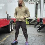 Sam Asghari Instagram - Got to love rainy days on set 🎥🎬🙏🏽 #granddeathlotto