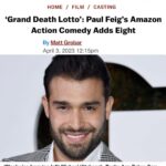 Sam Asghari Instagram - It’s an honor and an absolute pleasure to be part of this Kick ass cast Directed by the Uber-talented @paulfeig 🎥 @amazonstudios #granddeathlotto a big shoutout to my amazing team for always working so hard for me 💪🏽