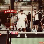 Sam Asghari Instagram - Had a great time playing at @desertsmash hosted by @charlizeafrica benefiting @ctaop 🎾🏓 with some of the greats including the 🐐 @djokernole @indianwellstennisgarden was a great first time experience. @vossworld wearing @vuoriclothing 👟 @asics