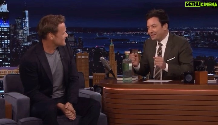 Sam Heughan Instagram - Fun fact! If you wish for something on #FallonTonight … it shall come true! Gin requested Gin delivered GINius . . . . #WildScottishGin #Sassenach #SamHeughan The Tonight Show Starring Jimmy Fallon