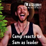 Sam Thompson Instagram – Does Golden Retriever energy make for a golden Camp leader? #ImACeleb
