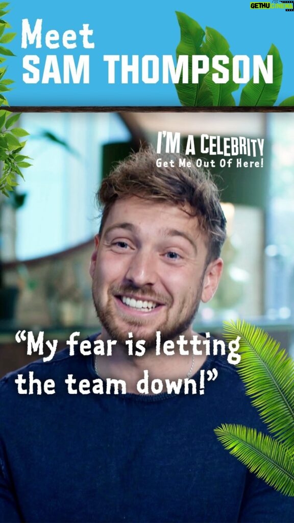 Sam Thompson Instagram - Sam Thompson is simply gagging to get to know his fellow Campmates. #ImACeleb