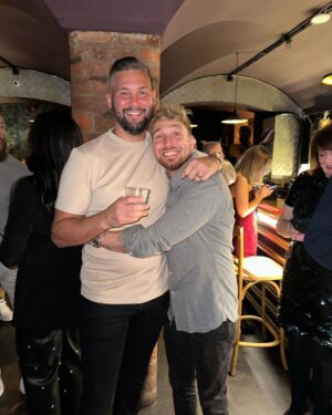 Sam Thompson Instagram - You can never get rid of me @tonybellew we’re bonded for life! 😂 love you and miss you 🥹❤️ Teddy T 🙂