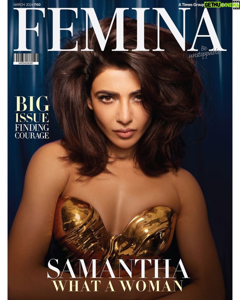 Samantha Instagram - Fierce and unapologetic, behold Samantha Ruth Prabhu: a force of nature! From her captivating debut in ‘Ye Maaya Chesave’ to her upcoming role in ‘Citadel India,’ Samantha’s journey is a testament to her unwavering spirit and indomitable attitude, inspiring women across the nation and beyond. Editor: @missmuttoo Photographer: @taras84 Art Director: @bendivishan Words: @shilpadubeyy Styling: @mohitrai Makeup: @avnirambhia Hair: @rohit_bhatkar Outfit: Breastplate @misho_designs Styling Assistant: @tarangagarwalofficial @ruchikrishnastyles @shubhi.kumar Hospitality Credits: @chholayind #Samantha #SamanthaRuthPrabhu #FeminaMarch2024 #FeminaCover #FeminaXSamantha #Bollywood