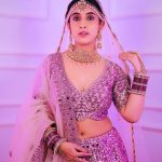 Sameeksha Sud Instagram - Guess which song… ?? 💜 Outfit @sanghavi_renthouse_official Jewellery @shagnaofficial Make up @makeup_by_neha_ansari #bridal #pictureoftheday