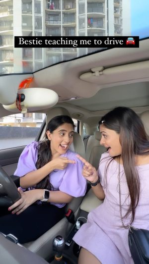 Sameeksha Sud Instagram - Girls will be girls… 😂 

#relatable #contentcreator #drivingskills #girls #reelkarofeelkaro
