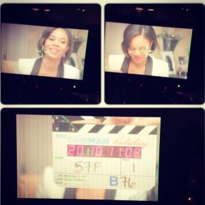Sanaa Lathan Instagram - Some candids I took on the set of #TheBestManHoliday. Looking forward to reuniting with my  friends, who I now call family, for The Best Man limited series coming next year. #SwipeLeft ♥️