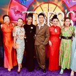 Sandra Oh Instagram - Getting ready to celebrate 🧧w/ #Tiger’sApprentice Feb 2nd @paramountplus I’m the 🩵🐉🩵 Makeup: @allanface, assisted by: @rubyvo Hair: @dereksyuen Stylists: @msjordanjohnson, @elsonista Dress: @harbison.studio Shoes: @alexandrebirman Jewelry: @margosiegelpr, @effyjewelry
