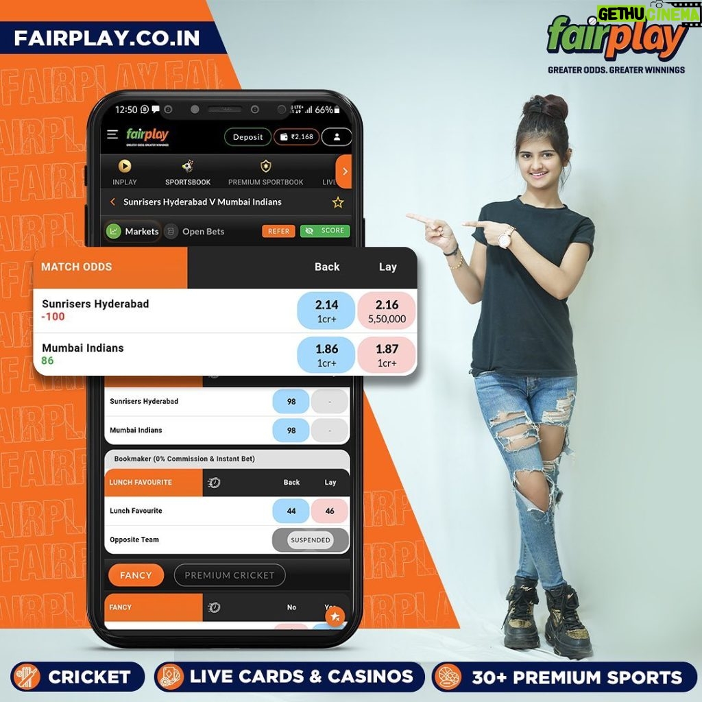 Saniya Shaikh Instagram - Use Affiliate Code SANIYA300 to get a 300% first and 50% second deposit bonus. Continue earning huge profits this IPL season only with FairPlay, India's best sports betting exchange. 🏆🏏Bet on every IPL match and get an exclusive 5% loss-back bonus. 💰🤑 Plus, enjoy free live streaming of every match (before TV). 📺👀 Don't miss out on the action and make smart bets with FairPlay. 😎 Instant Account Creation with a few clicks! 🤑300% 1st Deposit Bonus & 50% 2nd deposit bonus with FREE GOLD loyalty status - up to 9% Recharge/Redeposit Bonus lifelong! 💰5% lossback bonus on every IPL match. 😍 Best Loyalty Plan – Up to 10% Loyalty bonus. 🤝 15% referral bonus across FairPlay & Turnover Bonus as well! 👌 Best Odds in the market. Greater Odds = Greater Winnings! 🕒 24/7 Free Instant Withdrawals ⚡Fastest Settlements within 5mins Register today, win everyday 🏆 #IPL2023withFairPlay #IPL2023 #IPL #Cricket #T20 #T20cricket #FairPlay #Cricketbetting #Betting #Cricketlovers #Betandwin #IPL2023Live #IPL2023Season #IPL2023Matches #CricketBettingTips #CricketBetWinRepeat #BetOnCricket #Bettingtips #cricketlivebetting #cricketbettingonline #onlinecricketbetting