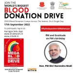 Sanjay Dutt Instagram - Honoured and proud to be associated with an initiative as noble and massive as #RaktdaanAmritMahotsav, on the occasion of PM Modi's birthday. I request all of you to come forward in huge numbers to join hands in ensuring safe availability of regular non-remunerated blood opportunities and bring a #ChangeWithin.