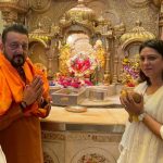 Sanjay Dutt Instagram – Visited the Siddhivinayak Ganesh Temple with @priyadutt to seek the blessings of Lord Ganesha 🙏🏻