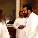 Sanjay Dutt Instagram - Grateful for the opportunity to have met Sri Sri Ravi Shankar ji and to be inspired by his message of compassion, service, and spiritual growth.