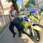 Sarah Fraisou Instagram - Une journée qui m’a fait bien rire 🤣 #police #picoftheday #moto #prada