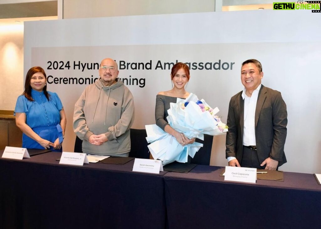 Sarah Geronimo Instagram - Blessed to have a partnership with a global automotive brand that aligns with my personal values. Thank you @hyundaimotorphilippines for the trust. 🙂