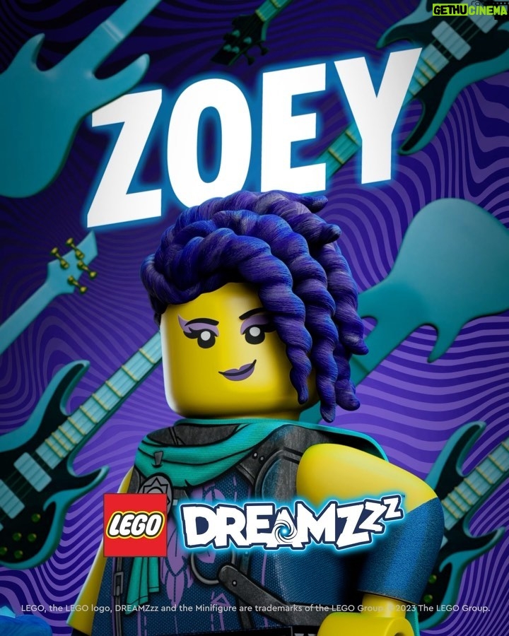 Sarah Jeffery Instagram - In honor of The LEGO® DREAMZzzTM premiere being three days away, I want to introduce you to my character, Zoey! She’s a girl boss and I’ve loved voicing her so much. Link in my bio to set a reminder for our premiere on May 15th! #LEGODREAMZzz @lego