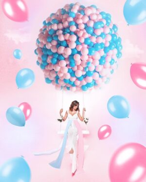 Sarah Lopez Instagram - L’heure est aux pronostics 🤰🎈! La Gender Reveal, c’est ce dimanche et je compte sur vous ce soir : alors, fille ou garçon ? 

À vos commentaires 🍿

💄 by @beauty_sahoumtie_mua 
👩‍🦱 by @shad.hair 
📸 by @studionedxb