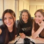 Sarah Wayne Callies Instagram – 🎙 back to #aftershock with these gorgeous souls 🎙 @kellyhu 🤙🏾 @lovipoe 🤙🏾