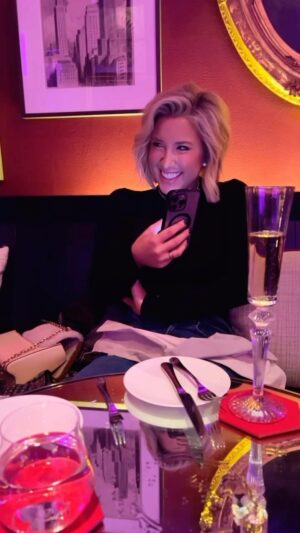 Savannah Chrisley Instagram - Some girls post half naked “perfection”…. And then there’s me 🤷🏼‍♀️ FULL AND SASSY #opsididitagain 
•••
Have fun! Laugh! Make a joke out of yourself! Life is too short! 
•••
BE HONEST… DO YOU EVER UNBUTTON YOUR PANTS AT THE TABLE?