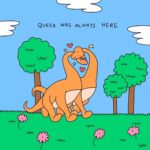 Sebastian Croft Instagram - queer was always here. a new community dedicated to queer joy, queer art, and queer history. created by @sebastiancroft & @connorwjessup more prehistoric love coming soon 🦕 animation by @hellomynameiswednesday dino design by @jamesedyates