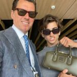Sebastian Croft Instagram - bring ur dad to work day @britishgq @miumiu ✨💞🎾 Wimbledon Tennis Club Centre Court