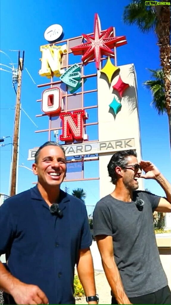 Sebastian Maniscalco Instagram - Imagine the Sinatra stories in these neon signs #neonmuseumlasvegas @theneonmuseumlasvegas The Neon Museum