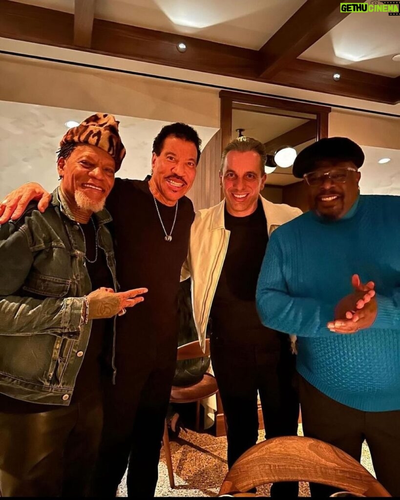 Sebastian Maniscalco Instagram - Preliminary meetings, for We Are The World 2024. Great date night last night at @stellawesthollywood restaurant. Food was top tier. Definitely an old-school vibe. @realdlhughley @lionelrichie @cedtheentertainer